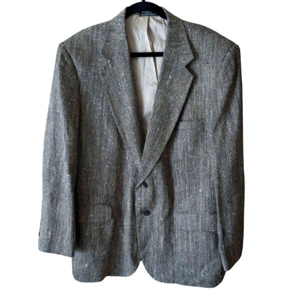 Vintage Towncraft Silk Gray Blazer 44S - Picture 1 of 12